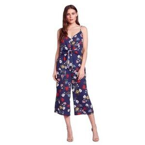 Jack by BB Dakota Garden My French Jumpsuit Size Small Floral Blue Red Sz S New